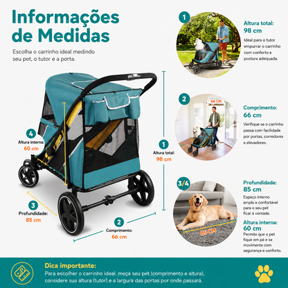 Carrinho Pet Comfort Ride™ Premium