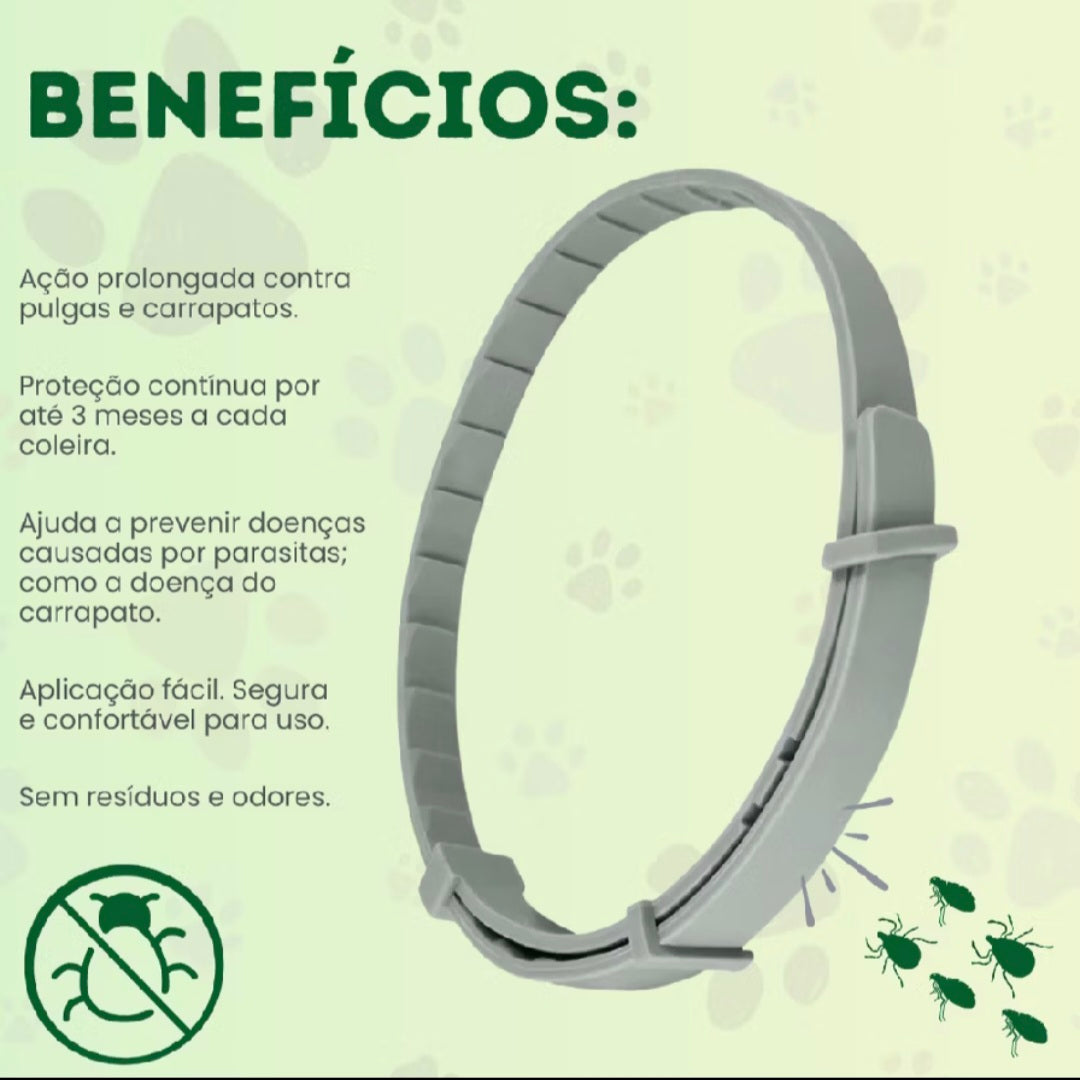 Coleira ProtectPet Antipulgas & Carrapatos Premium